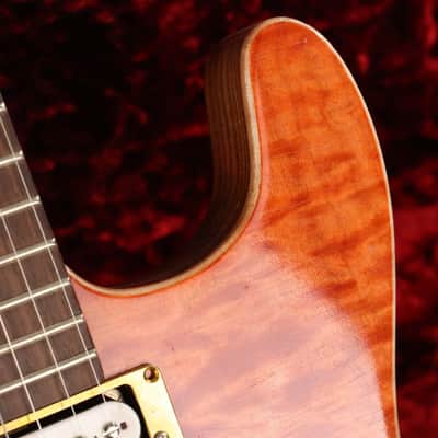 Colletti Guitars Speed of Sound Tangerine Quilt Maple Top image 10