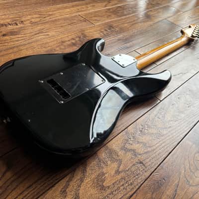 1980s Fender STM-60 Stratocaster Black HSS 'E' Serial Shreddy Electric Guitar MIJ Japan Fujigen Factory image 11