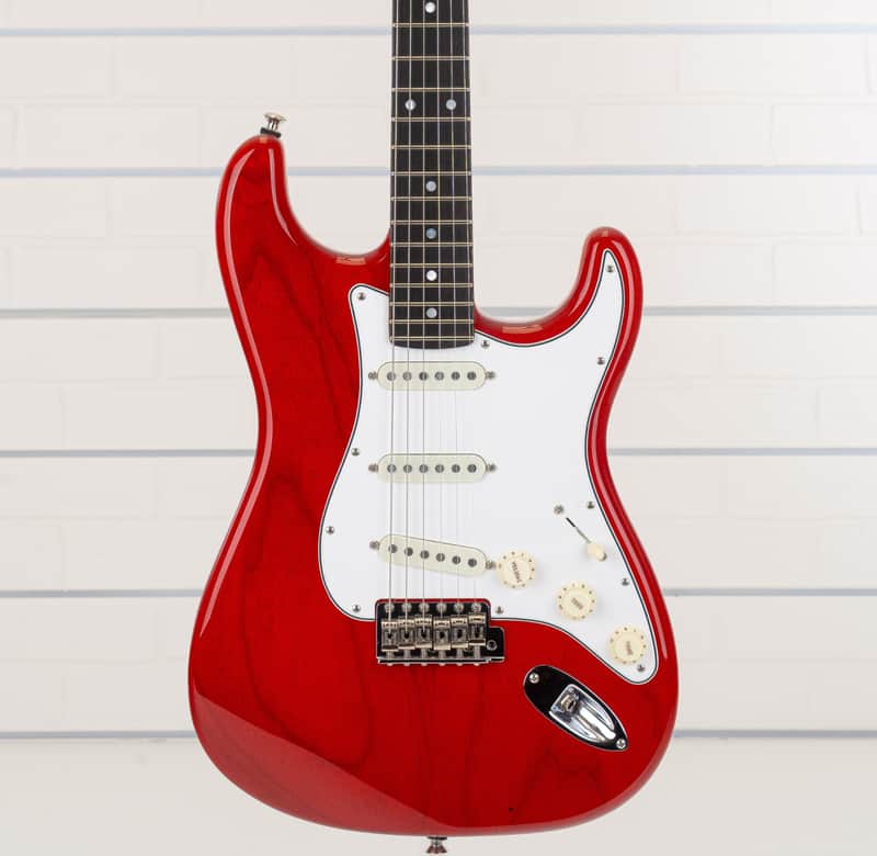Fender Custom Shop American Custom Stratocaster Electric Guitar, Rosewood Fingerboard, Crimson Transparent image 1