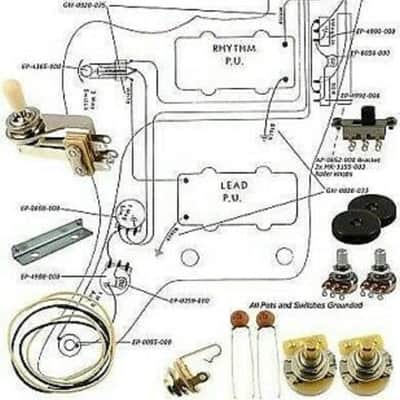 Allparts Wiring Kit For Fender Jazzmaster Style Guitars, #EP-4135-000