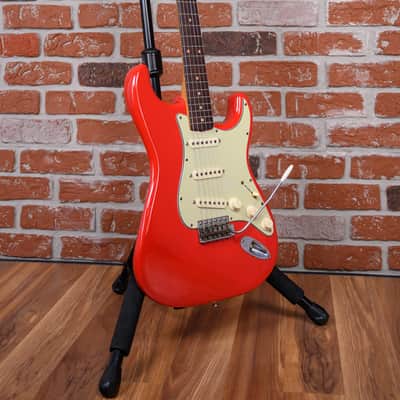 Fender Pre CBS Slab Board Stratocaster Fiesta Red 1960 w/OHSC (Refin/Refret) image 3