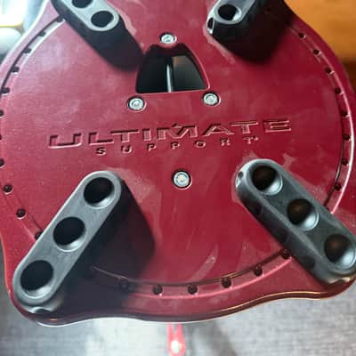 Ultimate Support MS-90/45R Column Studio Monitor Stands - 45' (Pair) 2010s - Red image 2