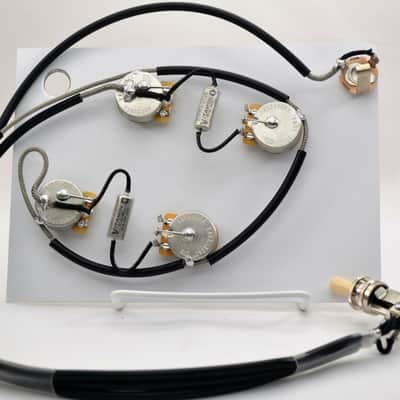 ES175 Wiring Harness  CTS 525k Rare .022 uF Vitamin Q PIO Capacitors image 1