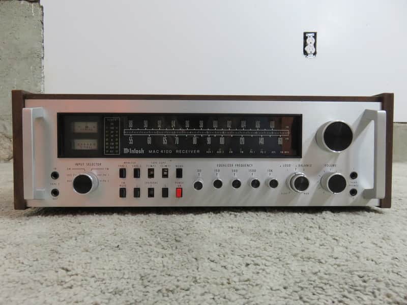 Vintage 1970s McIntosh Mac 4100 AM-FM Stereo Receiver 75-100W Wood Panel image 1