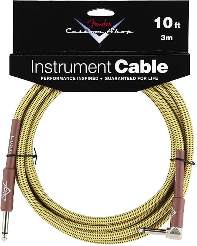 Fender Custom Shop Performance Series Cable, 10', Tweed, Angled 2016 image 2