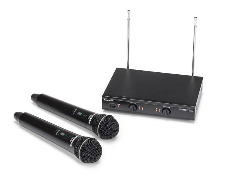 Stage 200 Dual Handheld Dynamic Wireless Microphone System (Group D) image 1