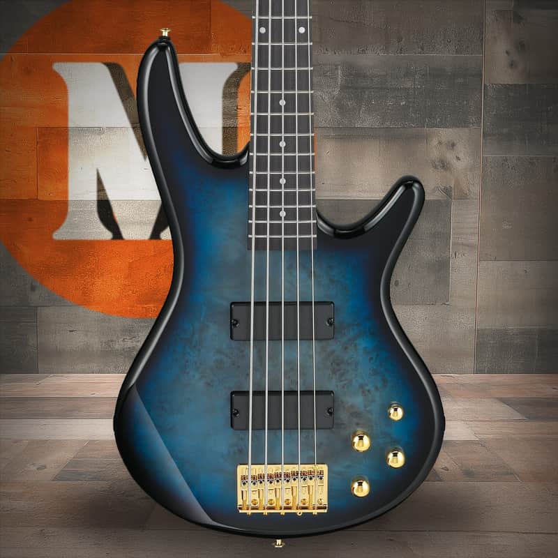 Ibanez Gio SR 5 String Electric Bass - Transparent Marine Burst (GSR205PCTMU) image 1