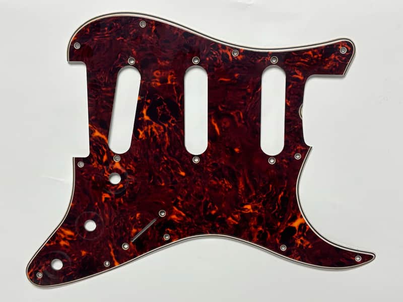 Stratocaster / Strat Pickguard 62 Tortoise Brownish 4 Ply Guard - 11 hole Brown Tortoise- Aged - Relic - Vintage image 1