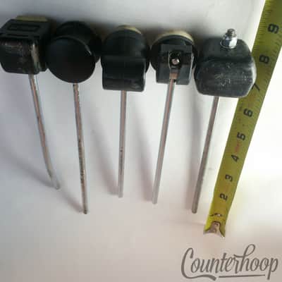 DW/Pearl/Rock++ 5x Modern Single-Sided Bass Drum Pedal Beaters Parts Lot Felt image 3
