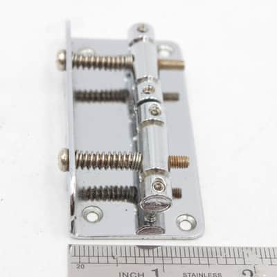 Traditional 2-Saddle 4-String Bass Guitar Bridge - Chrome, Top-Load, '51 P-Bass / Tele Bass Style with Screws image 5