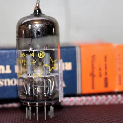WESTINGHOUSE 12AT7 ECC81 GRAY PLATE SQUARE GETTER TIGHT BALANCE NOS++ NIB VINTAGE 1960'S image 2