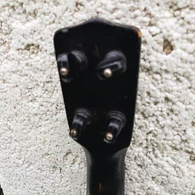 Regal Tenor Ukulele, 1920's-1930's, Black, Stencils, Canvas Gig Bag, Clean image 11