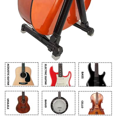5 Core Guitar Stand Adjustable A Frame Shape w Rubber Pad Arms Supports Acoustic Electric Bass image 4
