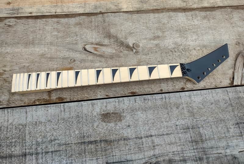 24 fret sharkfin inlays maple floyd rose nut shred guitar Neck replacement DIY Guitar neck. image 1