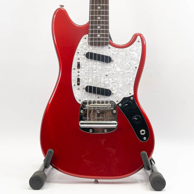 2011 Fender Mustang MG69 – Candy Apple Red w/ Matching Headstock & Gig Bag image 1