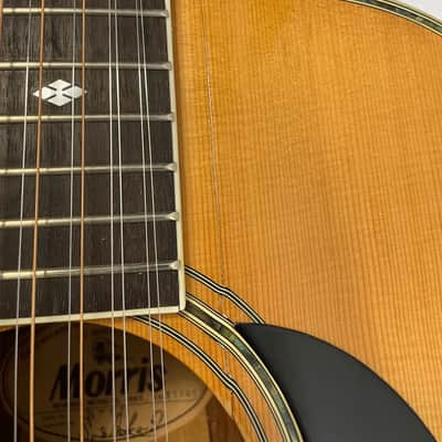 Morris B-60 12-String Dreadnought Acoustic Guitar with Case - Natural - Vintage image 9