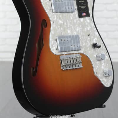 Fender American Vintage II '72 Telecaster Thinline 2022 - Present - 3-Color Sunburst image 3