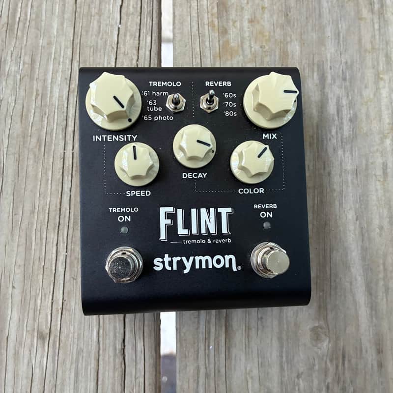 Strymon Flint Reverb and Tremolo V2 2022 - Present - Black 2 in 1 dual electric guitar pedal image 1