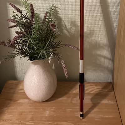 GB Bows Brazilwood - Natural - Double Bass French Bow - New Hair. Open To Offers image 7