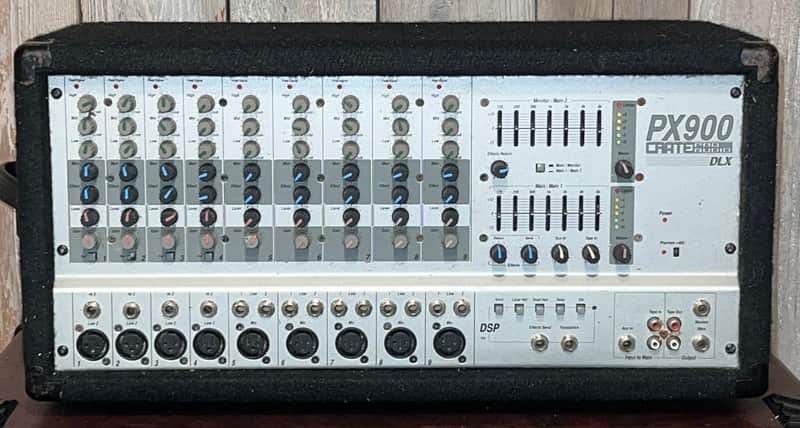 Crate PX900 Pro Audio, 8 Channel Powered Mixer Head, Great for PA
