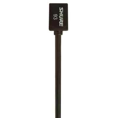 Shure WL93 Omnidirectional Subminiature Lavalier Condenser Microphone with TA4F for Shure Bodypack Transmitters, 6' Cable, Black image 2