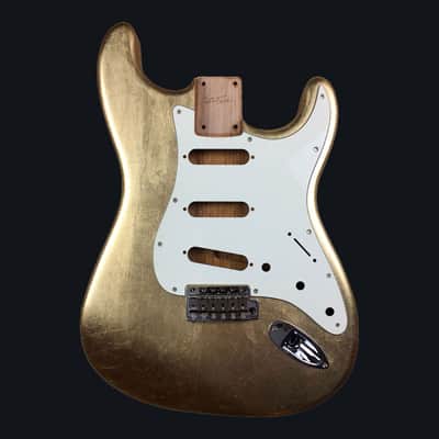 Made to Order - FRANCHIN Mercury guitar body Glossy METALLIC LEAF (Gold/Silver/Copper) Basswood Poplar Stratocaster-Strat-S-Style Made in Italy image 2