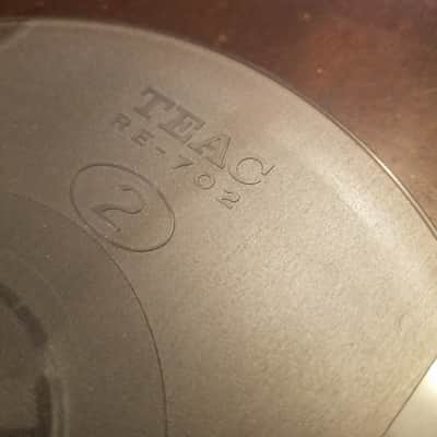 TEAC 7" RE-702 Tape Reel R2R Empty Japan Vintage Plastic 1/4" 1970s - smoked plastic image 2