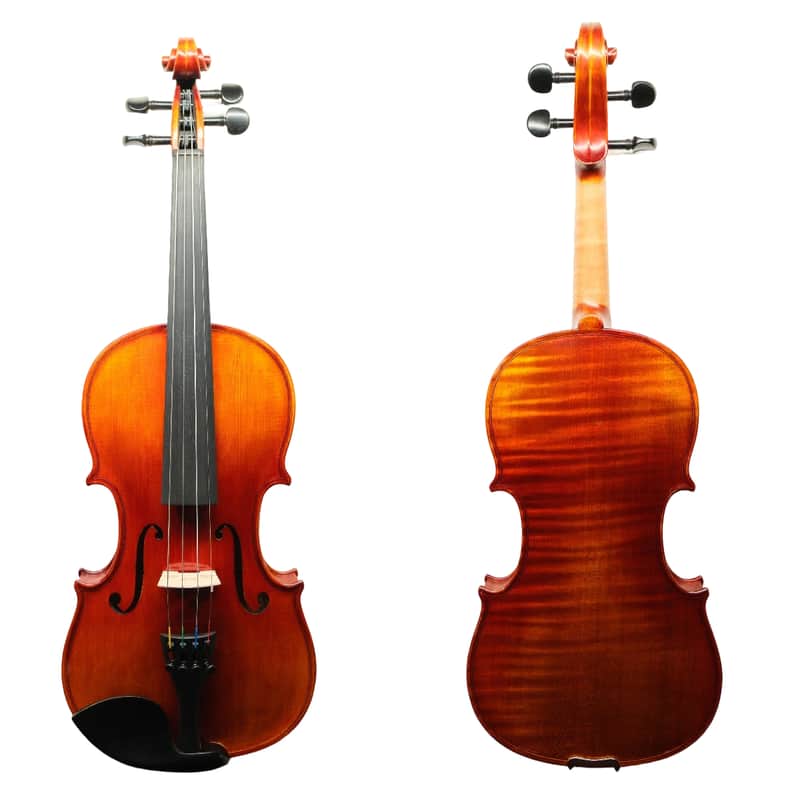 Handmade 1/2 Violin Outfit–One Piece Back,European Tonewood,Rich Tone,Case&Bow image 1