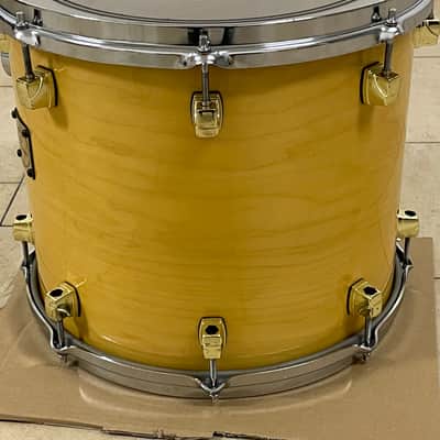 Yamaha Maple custom gold lugs 14x12 tom Blonde natural image 7