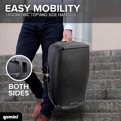 Gemini Sound AS-2115BT-PK 2000 Watt 15 Inch Woofer Professional Active Bluetooth DJ PA Speaker, Stand, Mic and Remote Set with Onboard 3-Channel. TWS Stereo Pairing/Linking and Pro Fly Points image 3
