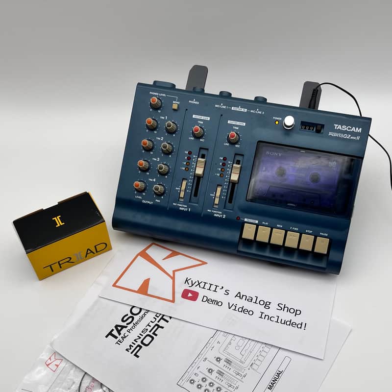 Serviced & Modified TASCAM Porta 02 MKII Ministudio Multitrack 4-Track Cassette Recorder - Pitch Modded image 1