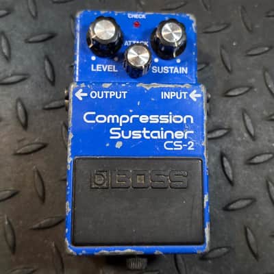 Boss CS-2 Compression Sustainer MIJ Compressor Japan Comp Vintage Black Label 9vDC PSA Spec image 1