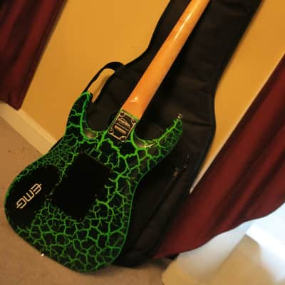 Kramer Striker FR-400-S (FR400S) Green Crackle Finish 24-Fret EMG Humbucker w/ Gig Bag image 8