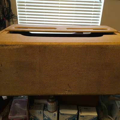 Fender Repro Tweed Twin big-box high power empty cab 1958-60 Tweed image 6