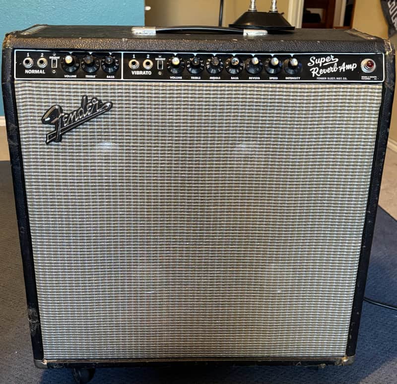 Fender Super Reverb 2-Channel 40-Watt 4x10" Guitar Combo 1963 - 1967 - Black Panel image 1