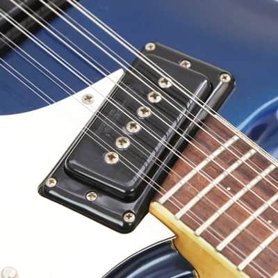 1966 Mosrite The Ventures Model XII 12-String Vintage Electric Solidbody Guitar – ’66 Post Vibramute in Original Dark Ink Blue Metallic w/ Orig. Hard Case (T193) image 11