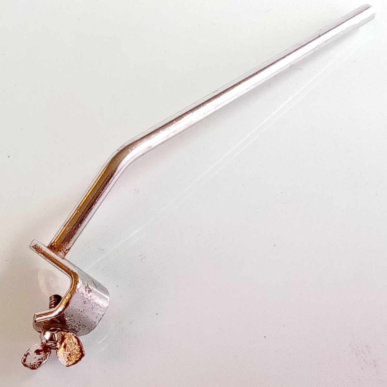 Ludwig Bass Drum Clamp-On Spur Leg Spike Vintage 40s Chrome Walberg&Auge W&A US — main photograph