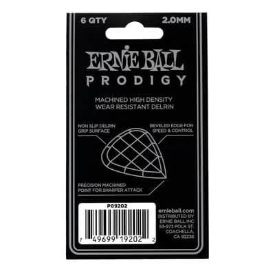 Ernie Ball Prodigy Standard 2.0mm White Guitar Picks, 6 Pack - 9202 Bild 4