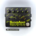 Tech21 Sansamp Bass Driver DI Made in U.S.A. No Battery Cover Bass Guitar Effect Pedal 789183