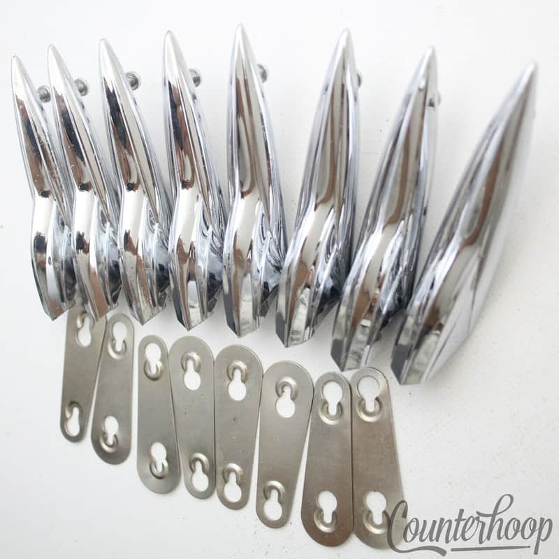 *Premier 8x Floor Tom Drum Lugs 60s-70s Elite Diamond Chrome Vintage England UK* image 1