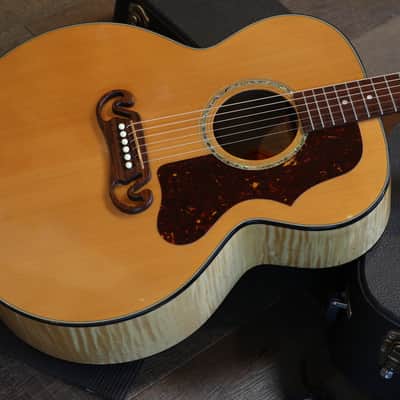 2002 Gibson J-100 Xtra Jumbo Maple Spruce Acoustic Guitar Antique Natural + OHSC image 2
