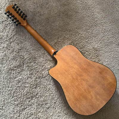 LAG 12 String Acoustic Electric Guitar, Spruce Plywood Top Body, Mahogany Neck, Rosewood Fingerboard image 19