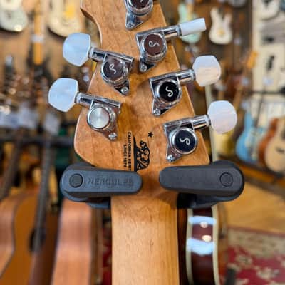 Ernie Ball Music Man Axis Super Sport HH Trem Yucatan Blue Flame 2022 image 7