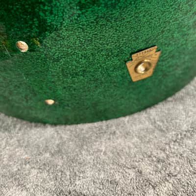 Ludwig Green Sparkle Jazz Festival Snare Drum - Excellent - 1960s image 23