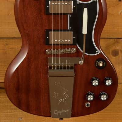 Epiphone Inspired By Gibson Custom 1964 SG Standard w/Maestro Vibrola Reissue | Cherry Red image 10