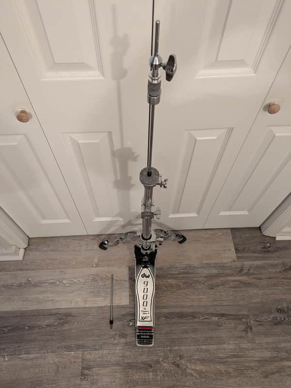 DW DWCP9500TBXF 9000 Series Double-Braced 2 Leg Hi-Hat Stand with Extended Footboard 2010s - Chrome image 1