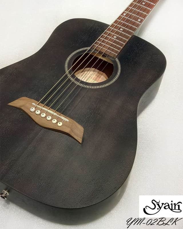 S.yairi YM-02 BLK mahogany Mini acoustic guitar Satin / Black | Reverb