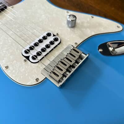 Tom Delonge S Style Custom 2026 - Hardtail Strat Sky Blue Stratocaster with Invader Pickup made by Slope Guitars image 7