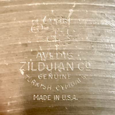 Vintage A. Zildjian 60's Stamp 20" Medium Thin Ride Cymbal - 1960s - Traditional image 3