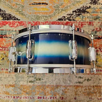 Slingerland No. 151 14x5.5" 3-ply Student Model Snare - Blue/Silver Duco 1960s image 12